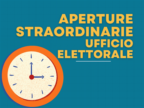 Elezioni Regionali del 23-24 novembre 2025: Orari apertura straordinaria dell'Ufficio Elettorale
